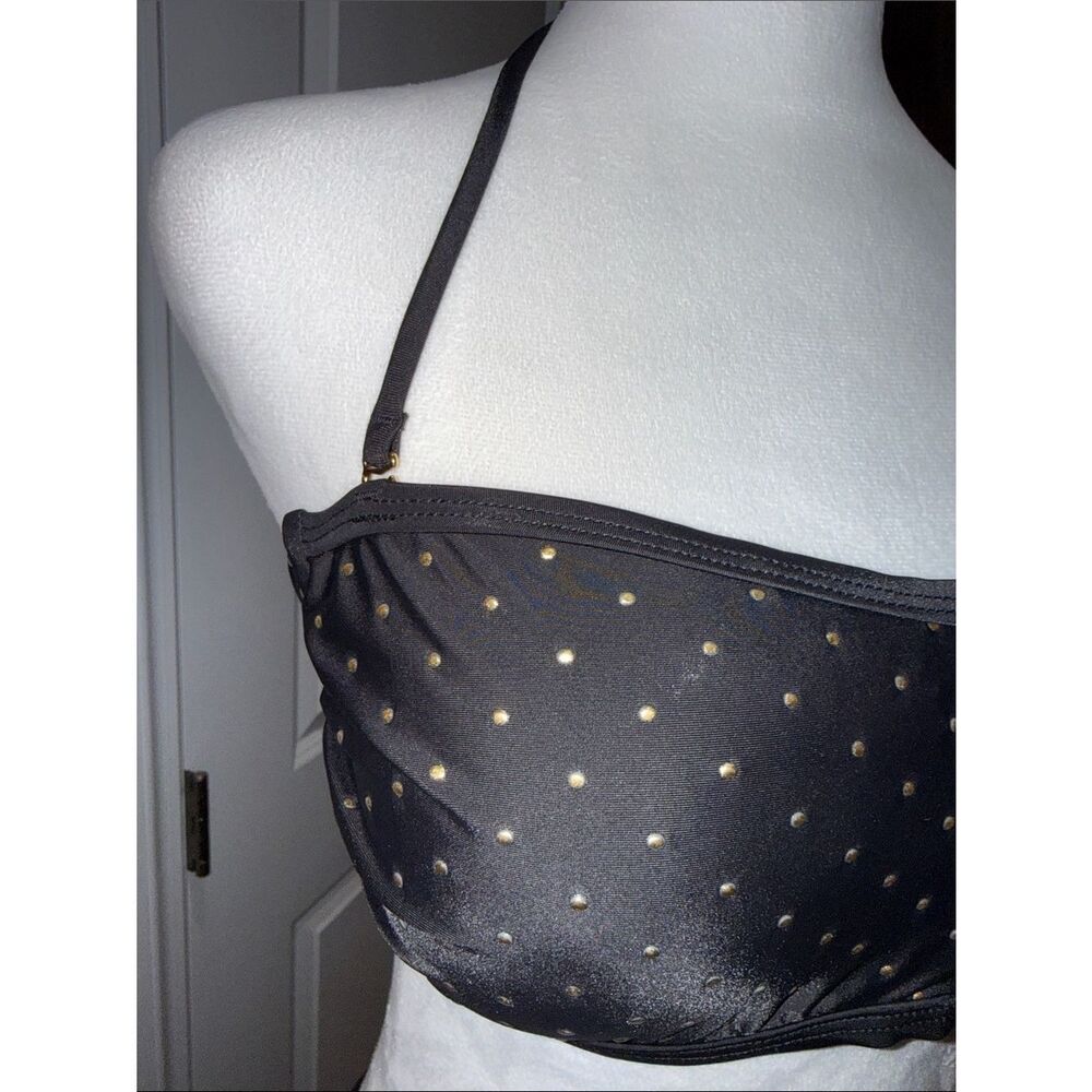 La Blanca Black Bandeau Bikini with Gold Studs - Picture 5 of 8